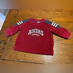 Adidas Kids Burgundy Sweatshirt with Gray Stripes
